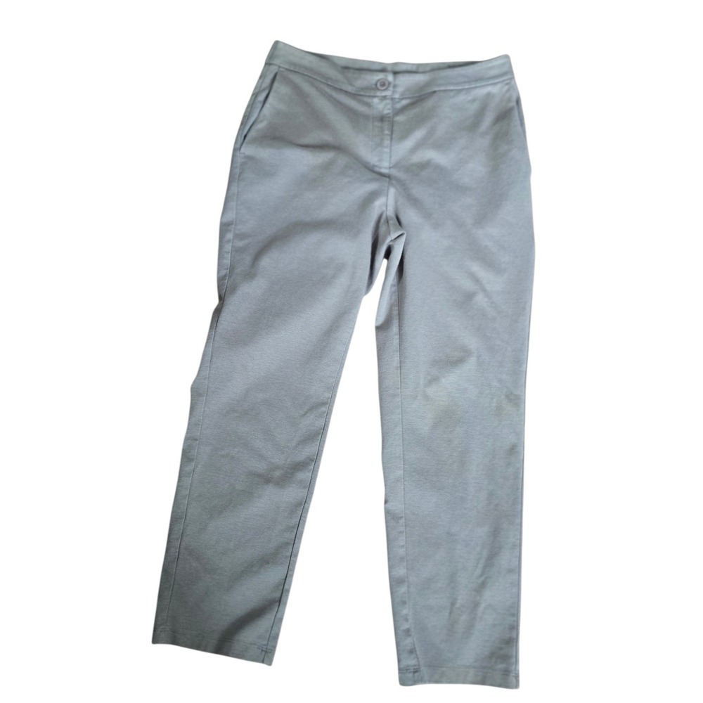 Eileen Fisher Taupe Tan Stretch Jersey Ankle Pants‎ Petite Medium PM S23
